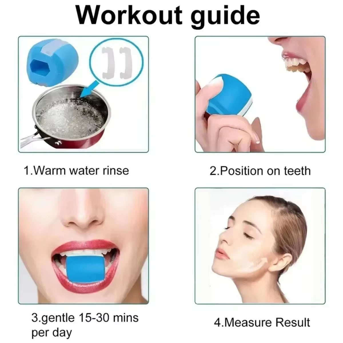 Silicone Jaw Exerciser Lift Jaw Line Double Chin Remover Face Masseter Face Fitness Ball Face Neck Muscle Trainer Jaw Simulator