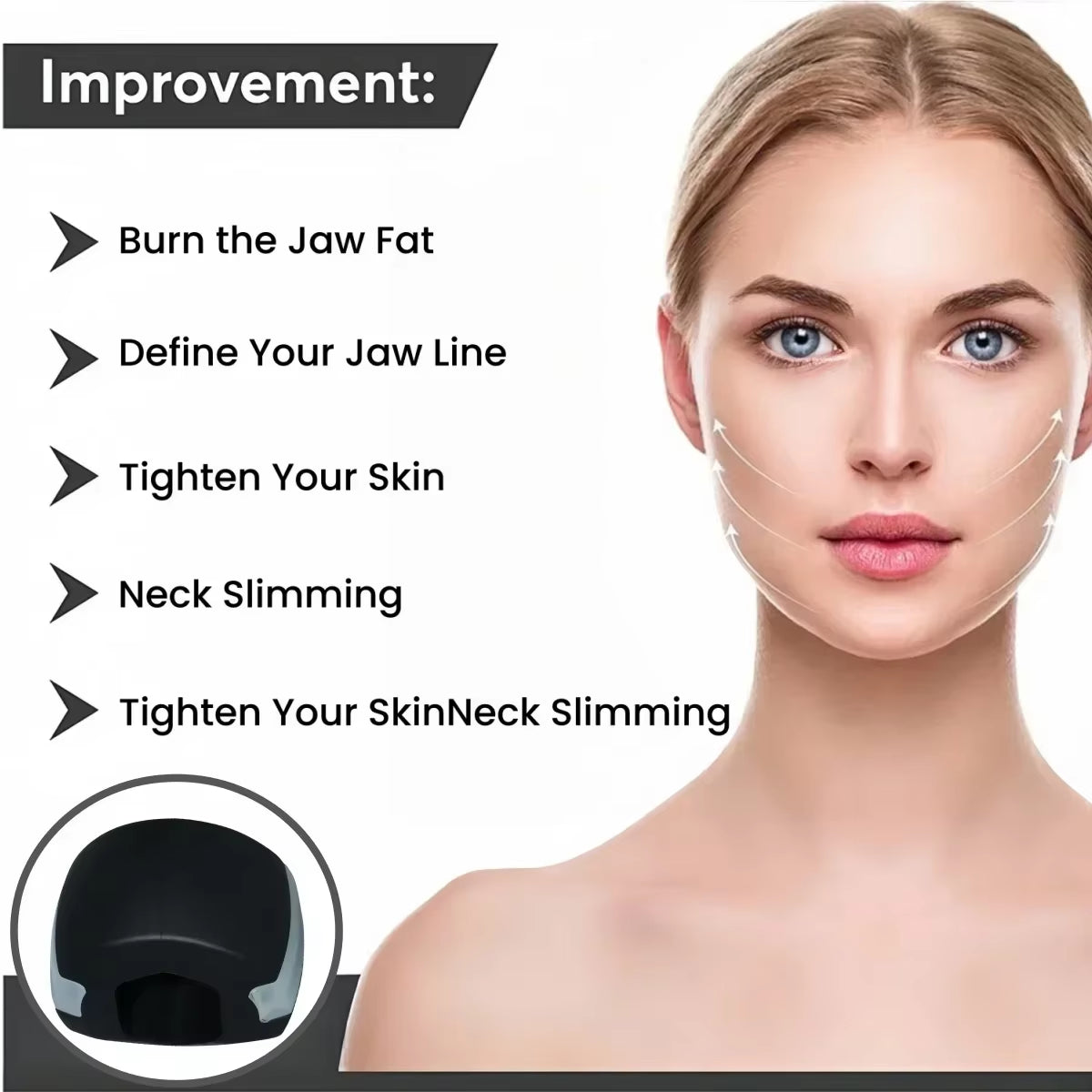 Silicone Jaw Exerciser Lift Jaw Line Double Chin Remover Face Masseter Face Fitness Ball Face Neck Muscle Trainer Jaw Simulator